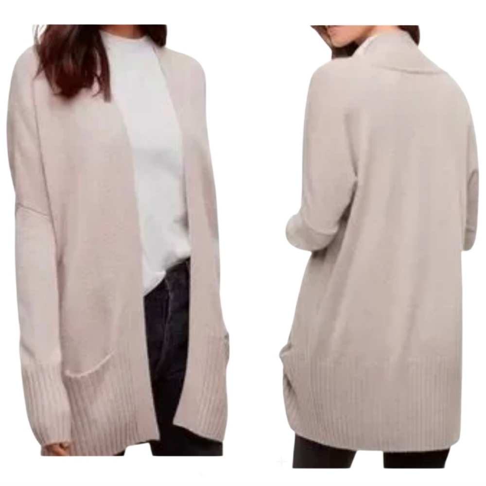 Minimalist Aritzia Azure Skies Angora Cashmere Blend Cardigan